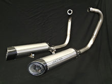 Load image into Gallery viewer, Triumph Bonneville Bobber and Speedmaster 1200 Brushed Titanium Exhaust 2017-2024
