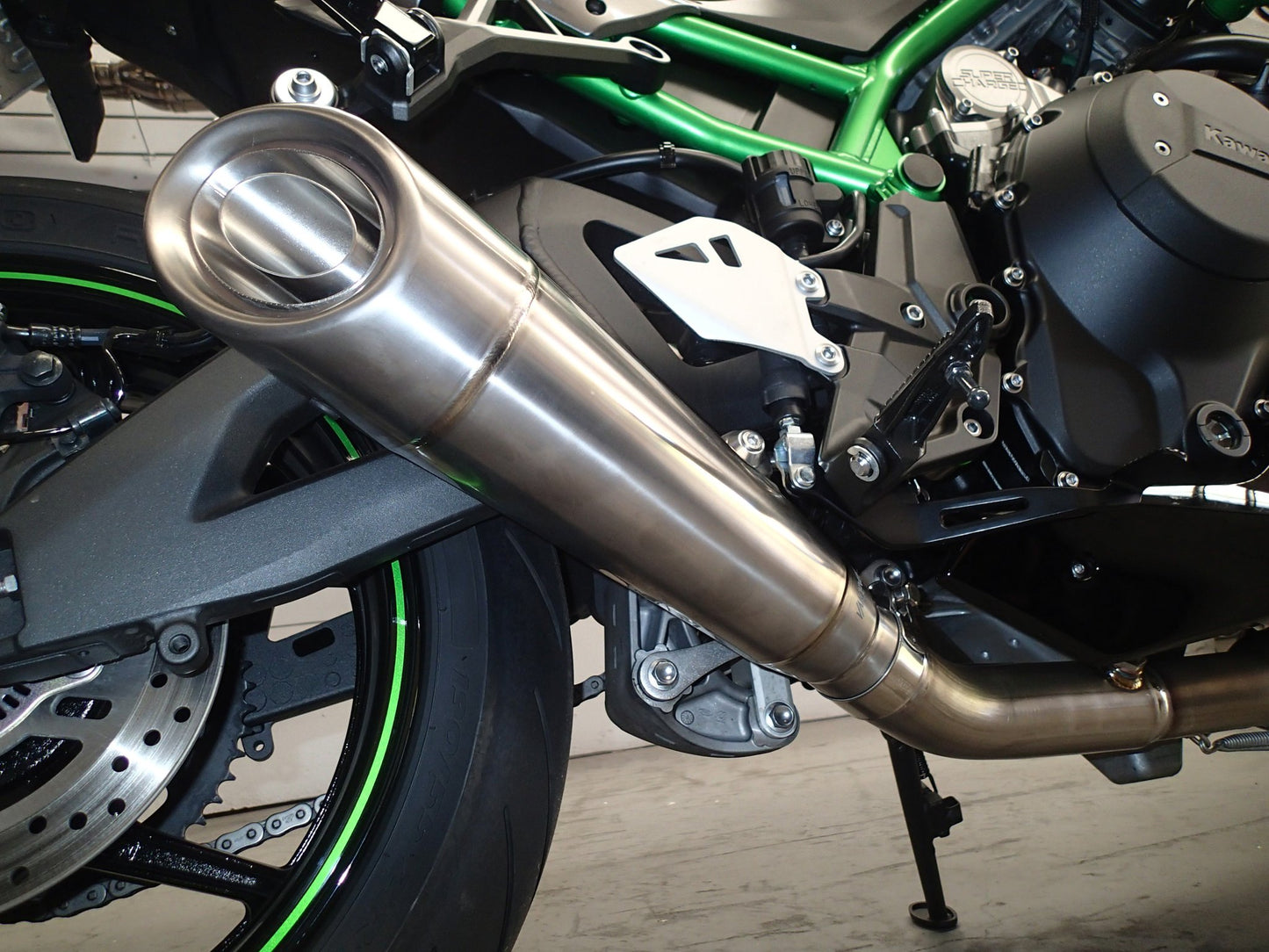 KAWASAKI NINJA ZH2 VANDEMON Brushed TITANIUM EXHAUST SYSTEM