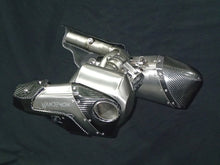 Load image into Gallery viewer, TRIUMPH ROCKET 3 R & GT STEALTH E-VALVE TITANIUM SLIP-ON MUFFLERS
