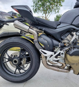 Ducati Panigale & Streetfighter V4 Titanium High Mount 3/4 Slip-On 2023-2024