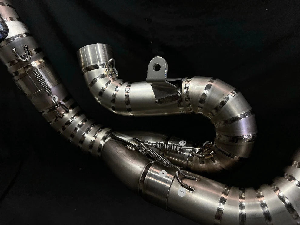 Ducati Panigale & Streetfighter V4 Titanium High Mount 3/4 Slip-On 2023-2024
