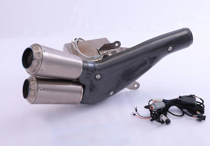 Triumph Rocket 3R & GT 2500 Titanium Bimodal Stealth Side Mount Titanium Slip-On 2019-2023