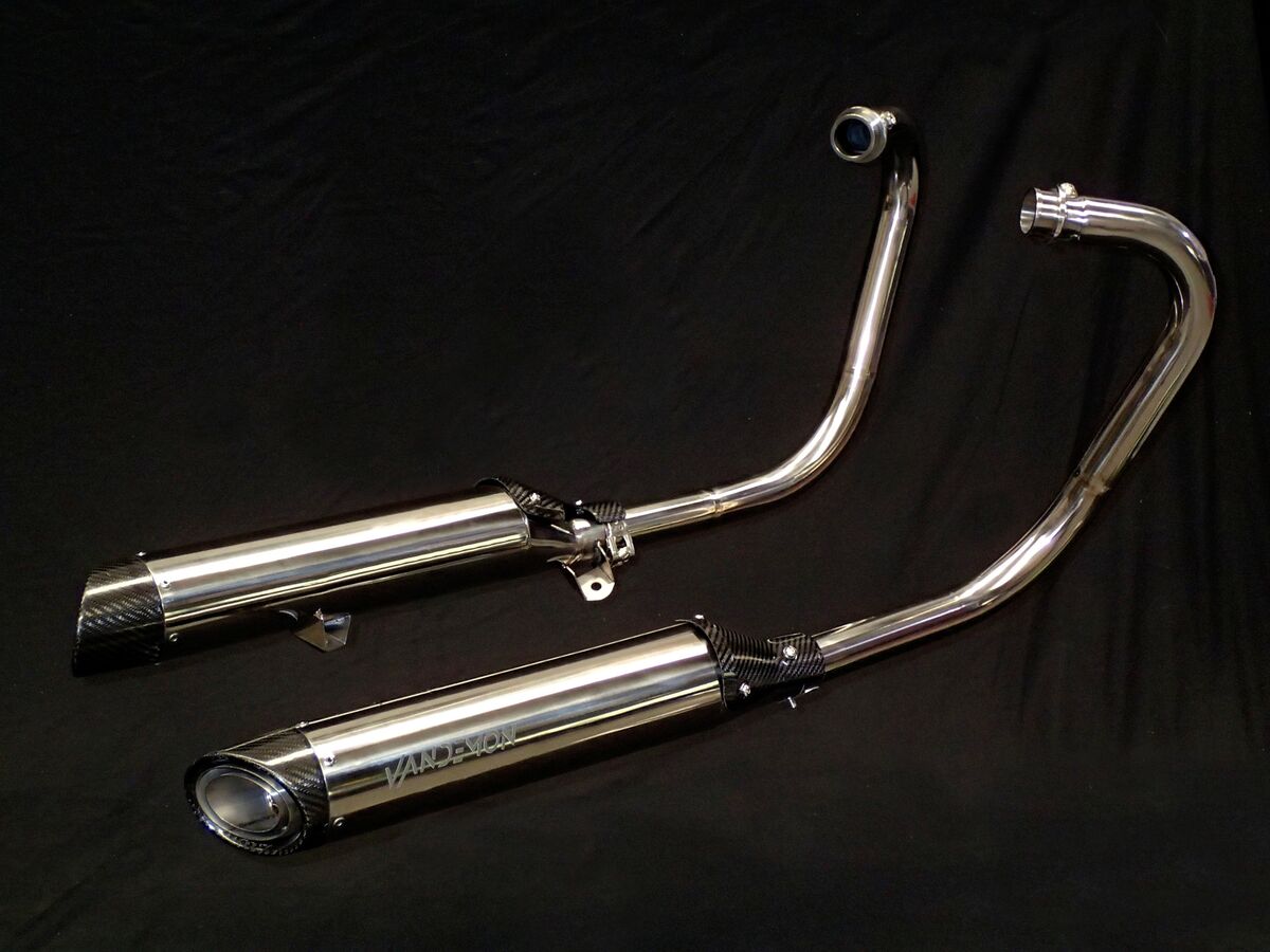 Triumph Bonneville Bobber & Speedmaster 1200 Polished Titanium Exhaust with H Pipe