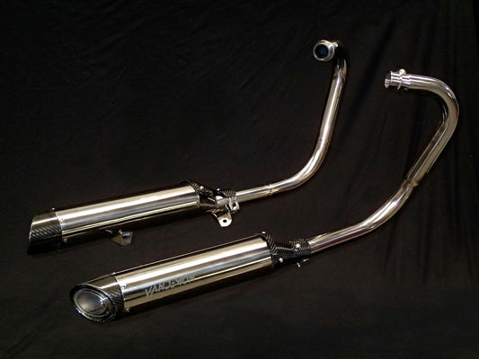 Triumph Bonneville Bobber & Speedmaster 1200 Polished Titanium Exhaust with H Pipe
