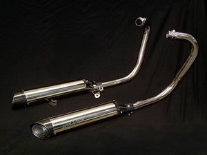 Triumph Bonneville Bobber & Speedmaster 1200 Polished Titanium Exhaust with H Pipe