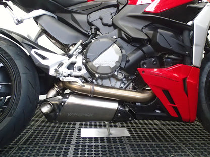 Ducati V2 Panigale & Streetfighter Titanium Belly Slip-On