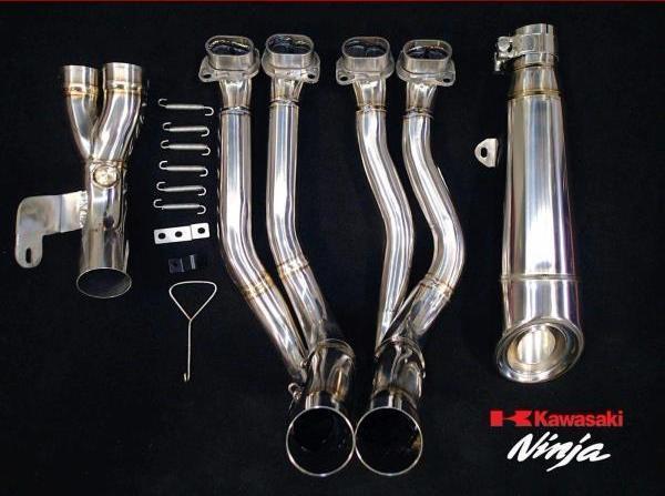 VANDEMON H2R Style POLISHED TITANIUM EXHAUST SYSTEM 2015-2025