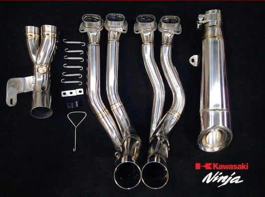 VANDEMON H2R Style POLISHED TITANIUM EXHAUST SYSTEM 2015-2025