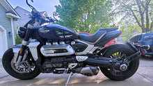 Load image into Gallery viewer, TRIUMPH ROCKET 3 R &amp; GT STEALTH E-VALVE TITANIUM SLIP-ON MUFFLERS