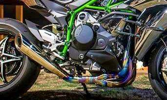 VANDEMON H2R Style POLISHED TITANIUM EXHAUST SYSTEM 2015 2024 VANDEMON USA