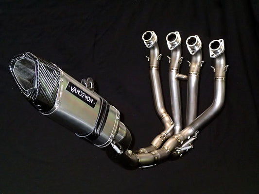 KAWASAKI ZX10R VANDEMON TITANIUM EXHAUST & CARBON FIBER MUFFLER 2011-2024