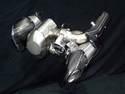 TRIUMPH ROCKET 3 R & GT STEALTH E-VALVE TITANIUM SLIP-ON MUFFLERS