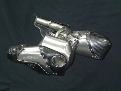 TRIUMPH ROCKET 3 R & GT STEALTH E-VALVE TITANIUM SLIP-ON MUFFLERS