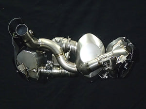 TRIUMPH ROCKET 3 R & GT STEALTH E-VALVE TITANIUM SLIP-ON MUFFLERS