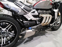 Load image into Gallery viewer, TRIUMPH ROCKET 3 R &amp; GT STEALTH E-VALVE TITANIUM SLIP-ON MUFFLERS